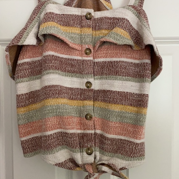 Madewell texture and thread button front top L - Picture 3 of 4